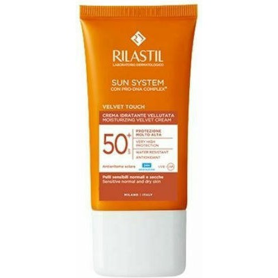 RILASTIL Sun System Velvet Cream SPF50 Αντηλιακή Κρέμα Προσώπου Με Απαλή Υφή, 50ml