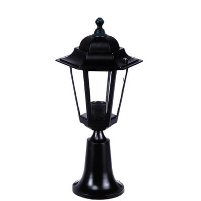 Aluminium Column Light Lantern Black Height:42cm Ε