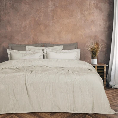 Das Home Κουβερτα Velour Monh 1341 Ιβουαρ 160x220