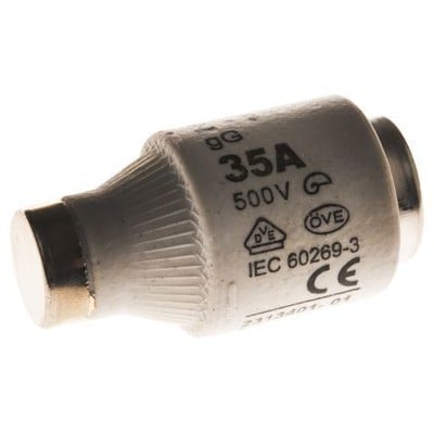 Slow-Blow Fuse Cartridge Diazet 35A Diii Ε33 Old T