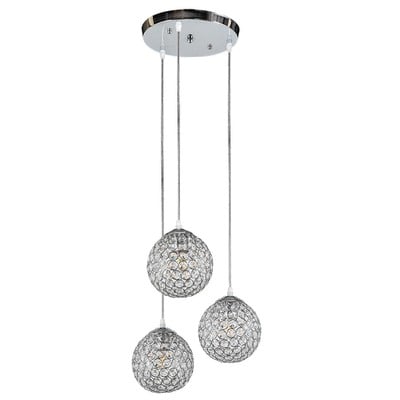 Pendant Light 3/L Crystal Balls 3xE27 40W Pdc 3459