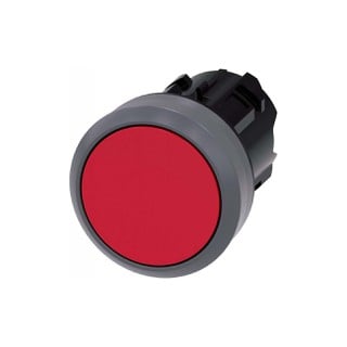 Button with Flat Button Return Red  3SU1030-0AB20-