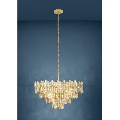 Pendant Light Chandelier Calmeilles Brass With Cry