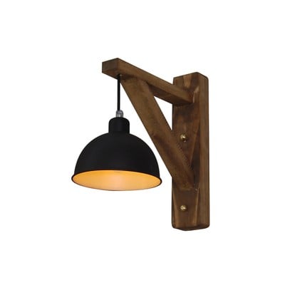 Wall Lamp Hl-250-17W Tripoda Wooden Base With Meta