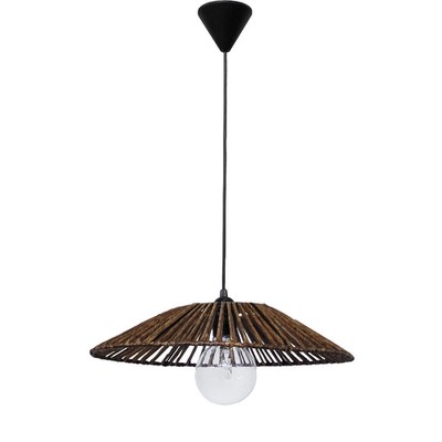 Pendant Light 1xE27 Conical Bamboo D40