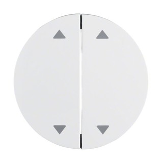 Berker R.1 Blinds Switch 2 Gangs Plate Pure White 