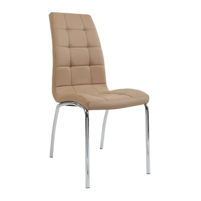 Καρέκλα Δείπνου PU Varossi Amelia Μόκα 42x43x95cm