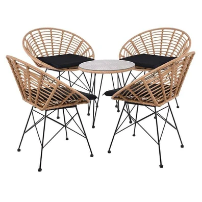 Salsa Coral Coffee set Κήπου Μέταλλο Μαύρο - Γυαλί