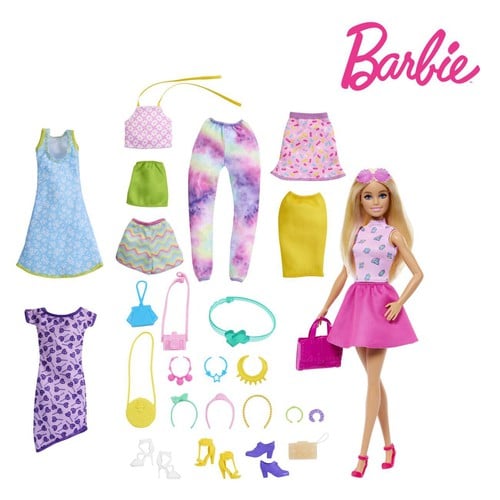Loder barbie set me rroba dhe aksesore 