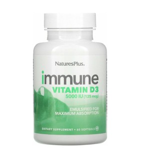 Nature's Plus Immune Vitamin D3 5000IU Emulsified,