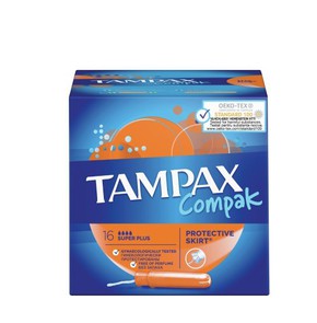 Tampax Compak Super Plus Tampons, 16pcs