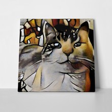Cubism style cat face 1008739177 a