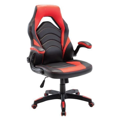 Bucket Manager Armchair Pu Black/ Red 71x67x115/12