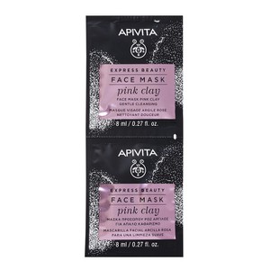APIVITA Express beauty μάσκα προσώπου με ροζ άργιλ