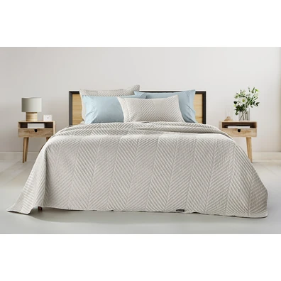 Σετ 2τμχ Κουβερλί Bone Natural 180x240 guy Laroche