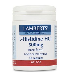 Lamberts L-Histidine 500mg, 30 Caps