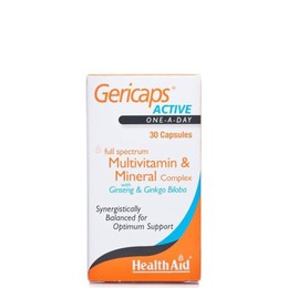 Health Aid GERICAPS ACTIVE Multivitamins, Ginseng & Ginkgo Biloba, 30 κάψουλες