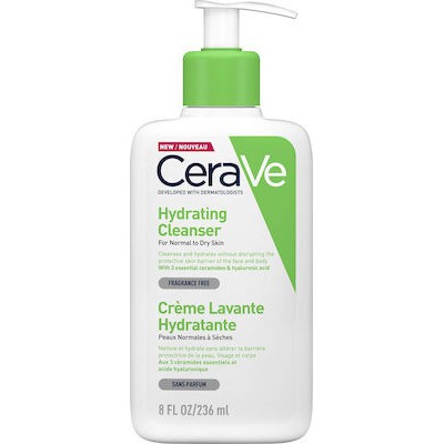 CERAVE Hydrating Cleanser Κρέμα Καθαρισμού Για Κανονικό Έως Ξηρό Δέρμα 236ml