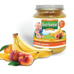 Bio Bebe Nutrition Βιολογική Βρεφική Τροφή Πουρές Φρούτων από τον 6ο μήνα 200gr