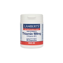 Lamberts Thiamin Vitamin B1 100mg Για Τη Διατήρηση Της Ακεραιότητας Του Νευρικού Συστήματος 90 κάψουλες