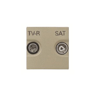 Zenit TV/RD/SAT 2 Modules Terminal Socket Champagn