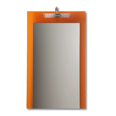 Καθρέπτης μπάνιου 60x80 πορτοκαλί lacobel κρύσταλλ