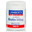 Lamberts BIOTIN 500μg - Μαλλιά, 90 caps (8068-90)