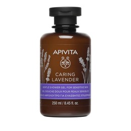 Apivita Caring Lavender, Απαλό Αφρόλουτρο για Ευαίσθητες Επιδερμίδες, με Λεβάντα 250ml