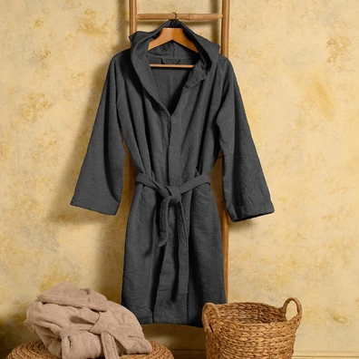 Μπουρνουζι Ενηλικων Bloom Dark Grey