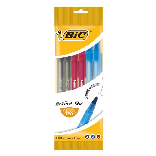 Stilolapsa "Bic" Me Ngjyra Blu, E Kuqe, E Zezë 6 C