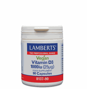 Lamberts Vegan Vitamin D3 1000iu, 90 Κάψουλες