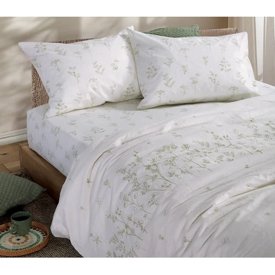 Σεντονι Claris σετ Μονο nef-nef Home Wear Ecru