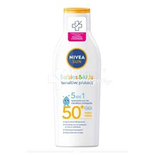 Nivea Sun Babies & Kids Sensitive Protect Lotion SPF50+ - Παιδική Αντιηλιακή Λοσιόν 5 σε 1, 200ml