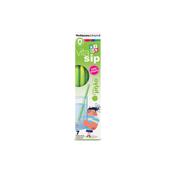 Power Health Vita Sip Kids Ψευδάργυρος & Βιταμίνη C Συμπλήρωμα Διατροφής 7 Βιταμινούχα Καλαμάκια Με Γεύση Μήλο