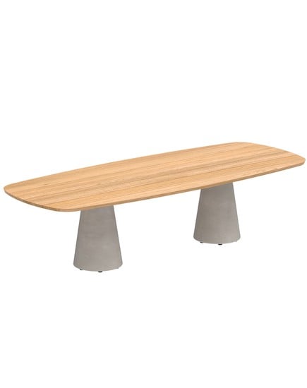 CONIX OVAL TABLE WITH TEAK TOP 300X120cm