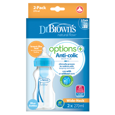 Dr Brown's Feeding Bottle with Wide Neck Plastic O