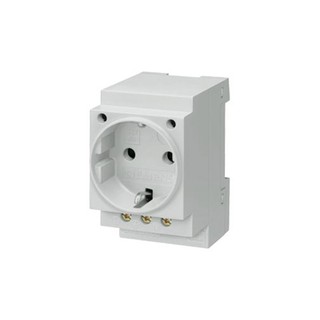 Schuko socket outlet 2P+E 16A rail mounting  -  5T