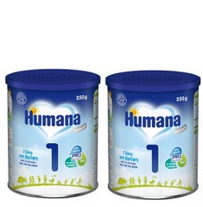 2x Humana 1 Optimum Γάλα για βρέφη, απο τη γέννηση