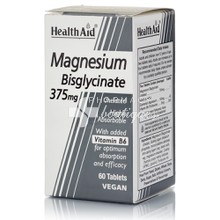 Health Aid Magnesium Bisglycinate 375mg with Vitamin B6 - Μαγνήσιο, 60 tabs
