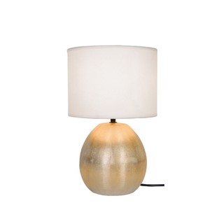 Table Lamp with Fabric Shade E14 Gold Rea 4211500