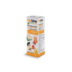 PneoSolvan Kids Children's Herbal Throat & Cough Syrup With Honey & Herbs Strawberry Flavor 150ml