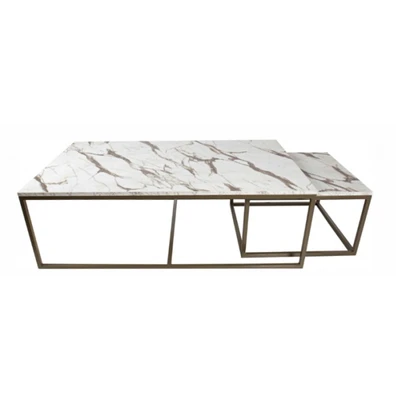 Σετ Τραπεζάκια σαλονιού Alfa Set 130x40x80+60x35x6