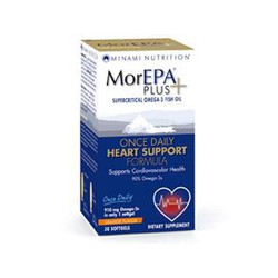Am Health Minami Nutrition MorEpa Plus Supercritical Omega-3 Fish Oil Heart Support 30softgels Orange Flavour