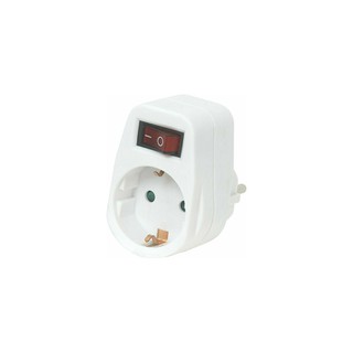 Adapter 1 Way with Switch White