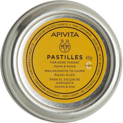 APIVITA Pastilles Θυμάρι & Μέλι για τον Ερεθισμένο Λαιμό 45gr