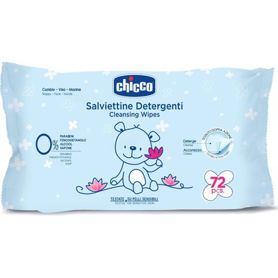 Chicco Cleansing Wipes Μωρομάντηλα Καθαρισμού 72τμ