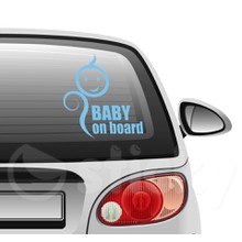 Baby on board 4 on car