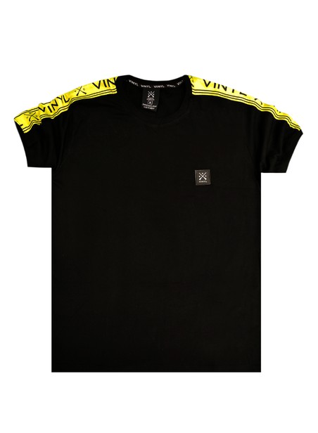 Vinyl art clothing black fluo taped t-shirt