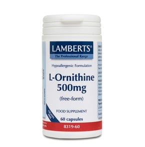 Lamberts L Ornithine 500mg, 60caps (8319-60)