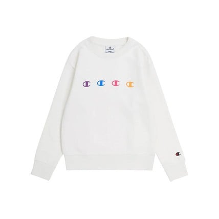 Champion Girl Crewneck Sweatshirt (404781)-WHITE